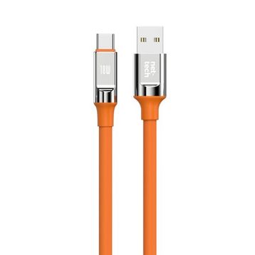 Nettech NT-DC27 18 W Plastik 100 cm Turuncu Type-C Şarj ve Data Kablosu