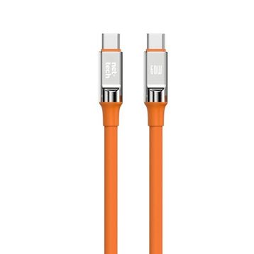 Nettech NT-DC29 60 W Plastik 100 cm Turuncu Type-C to Type-C Şarj ve Data Kablosu
