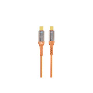 Nettech NT-DC36 60 W Plastik 100 cm Turuncu Type-C to Type-C Şarj ve Data Kablosu