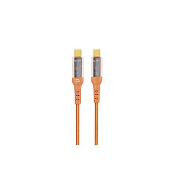 Nettech NT-DC36 60 W Plastik 100 cm Turuncu Type-C to Type-C Şarj ve Data Kablosu