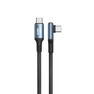 Nettech NT-DC38 60 W Plastik 100 cm Siyah Type-C to Type-C Şarj ve Data Kablosu