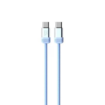 Nettech NT-DC47 60 W Plastik 100 cm Mavi Type-C to Type-C Şarj ve Data Kablosu
