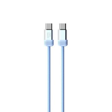 Nettech NT-DC47 60 W Plastik 100 cm Mavi Type-C to Type-C Şarj ve Data Kablosu