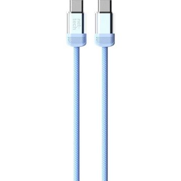 Nettech NT-DC47 60 W Plastik 100 cm Mavi Type-C to Type-C Şarj ve Data Kablosu