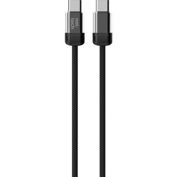 Nettech NT-DC47 60 W Plastik 100 cm Siyah Type-C to Type-C Şarj ve Data Kablosu