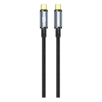Nettech NT-DC49 USB 3.2 20 Gbps Plastik 100 cm Siyah Type-C to Type-C Şarj ve Data Kablosu
