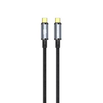 Nettech NT-DC49 USB 3.2 20 Gbps Plastik 100 cm Siyah Type-C to Type-C Şarj ve Data Kablosu
