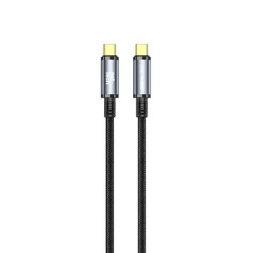 Nettech NT-DC49 USB 3.2 20 Gbps Plastik 100 cm Siyah Type-C to Type-C Şarj ve Data Kablosu