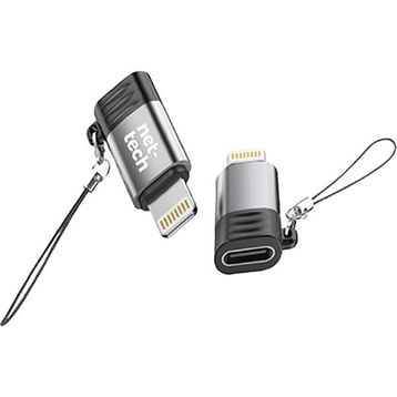 Nettech NT-OT09 Type-C to Siyah Lighting Dönüştürücü