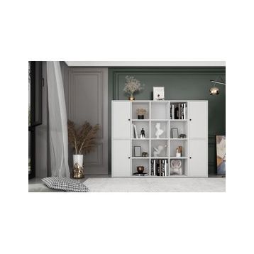 Nettrends KTP-1143-Ç Beyaz 160 cm 4 Kapaklı Raflı Kitaplık