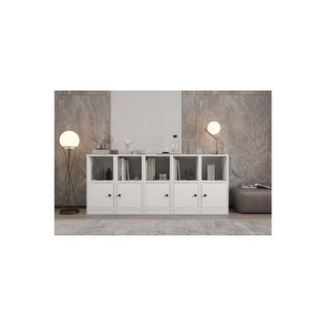 Nettrends KTP-1175-Ç Beyaz 160 cm 5 Kapaklı Raflı Kitaplık
