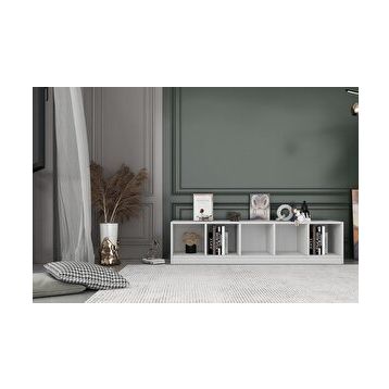Nettrends KTP-1193 160 cm Beyaz Kitaplık