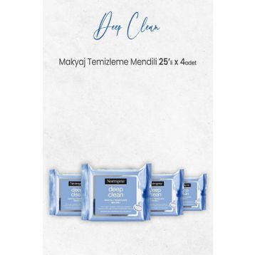 Neutrogena Deep Clean 4x25 Adet Makyaj Temizleme Mendili