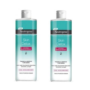 Neutrogena Skin Detox Micellar Water 2x400 ml Yüz Temizleme Peeling