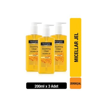 Neutrogena Soothing Clear Micellar 3x200 ml Makyaj Temizleme Jeli