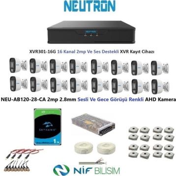 Neutron NEU-AB120-28-CA Gece Renkli ve Sesli Güvenlik Kamerası