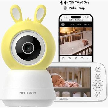 Neutron NTL-BC-04WBM Monitörlü Akıllı Bebek Güvenlik Kamerası