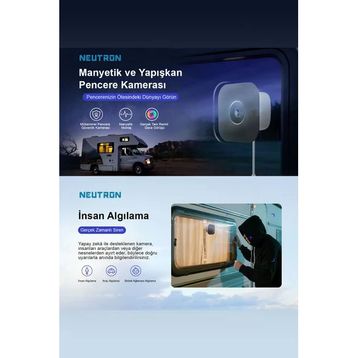 Neutron NTL-IP15GS-3MP Full HD Gece Görüşlü Wi-Fi Pencere Güvenlik Kamerası