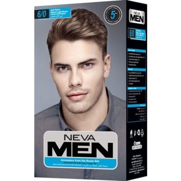 Neva Men 6-0 Açık Kahve Amonyaksız Krem Saç Boyası Seti