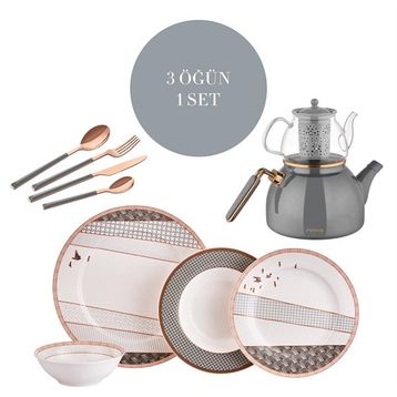 Neva N2938 Grizay Koro 3 Öğün 1 Set Tabak