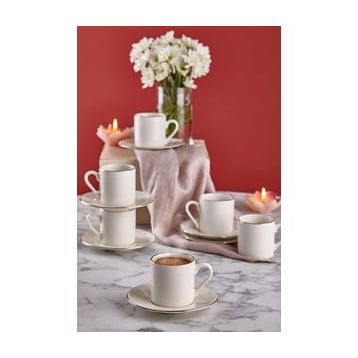 Neva N3263 Lilyum Plus 12 Parça 6 Kişilik Kahve Fincan Takımı