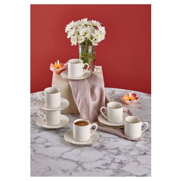 Neva N3263 Lilyum Plus 12 Parça 6 Kişilik Kahve Fincan Takımı