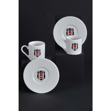 Neva N3422 Beşiktaş Arma 2'li Kahve Fincan Takımı