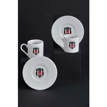 Neva N3422 Beşiktaş Arma 2'li Kahve Fincan Takımı