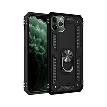 Nevarium iPhone 11 Pro Max Kılıf Sofya Yüzüklü Standlı Silikon Kılıf