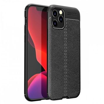 Nevarium iPhone 12 Pro Focus Deri Görünümlü Kapak Silikon Kılıf