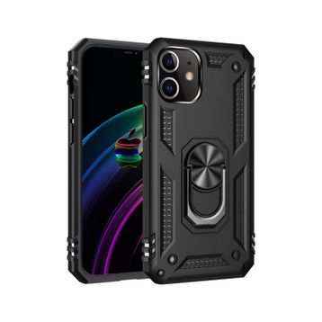 Nevarium iPhone 12 Sofya Yüzüklü Standlı Silikon Kılıf