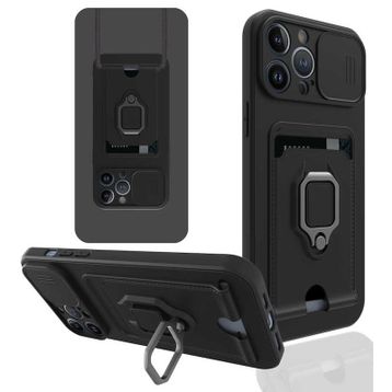Nevarium iPhone 13 Pro Max Zuma Kartvizit Yüzüklü İpli Silikon Kılıf