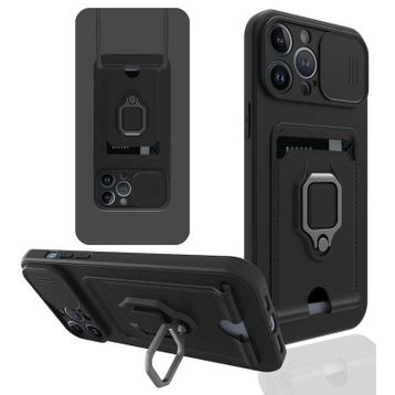 Nevarium iPhone 13 Pro Max Zuma Kartvizit Yüzüklü İpli Silikon Kılıf