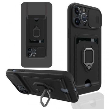 Nevarium iPhone 13 Pro Max Zuma Kartvizit Yüzüklü İpli Silikon Kılıf