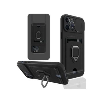Nevarium iPhone 13 Pro Max Zuma Kartvizit Yüzüklü İpli Silikon Kılıf
