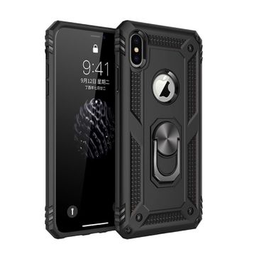 Nevarium iPhone X Sofya Yüzüklü Standlı Silikon Kılıf