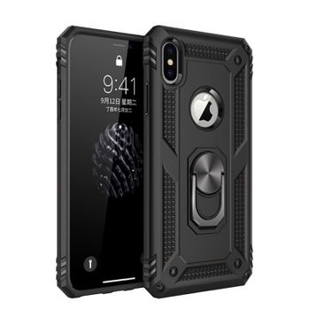 Nevarium iPhone X Sofya Yüzüklü Standlı Silikon Kılıf