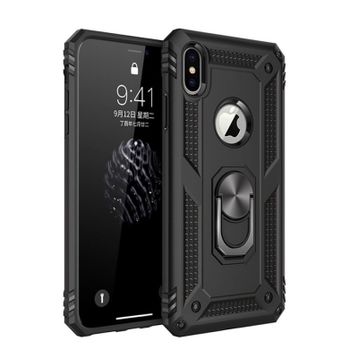 Nevarium iPhone X Sofya Yüzüklü Standlı Silikon Kılıf