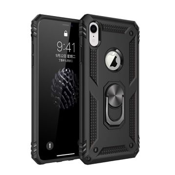 Nevarium iPhone XR Sofya Yüzüklü Standlı Silikon Kılıf