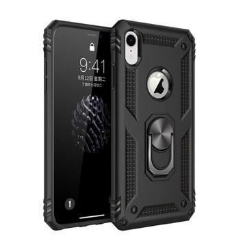 Nevarium iPhone XR Sofya Yüzüklü Standlı Silikon Kılıf
