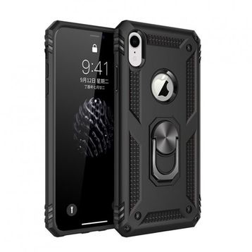 Nevarium iPhone XR Sofya Yüzüklü Standlı Silikon Kılıf