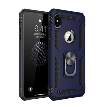 Nevarium iPhone XS Max Sofya Yüzüklü Standlı Silikon Kılıf