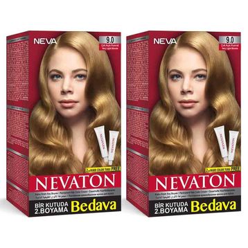 Nevaton 9.0 Çok Açık Kumral Kalıcı 2 Kutu Krem Saç Boyası