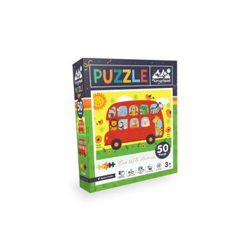 Neverland Jigsaw Bus With Animals 50 Pieces Hayvanlarla Otobüs Puzzle