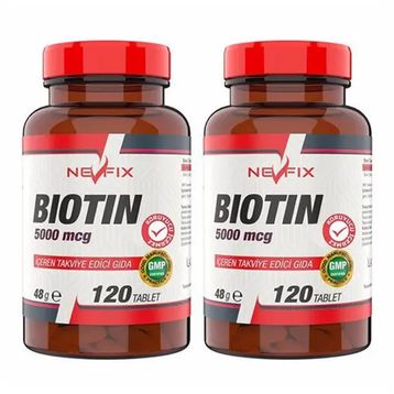 Nevfix Biotin 5000 mcg 120 Tablet