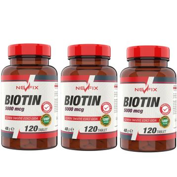 Nevfix Biotin 5000 mcg 3x120 Tablet