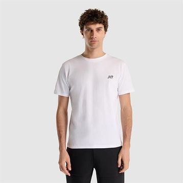 New Balance MNT1537-WT Beyaz Yuvarlak Yaka Erkek T-shirt