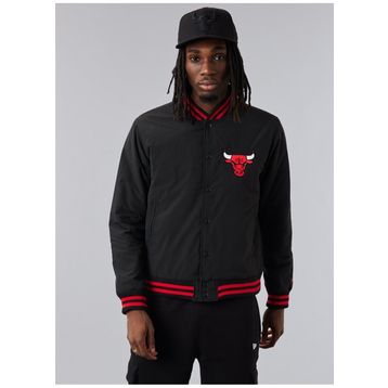 New Era 60284773TEAM LOGO BOMBER JACKET CHI Siyah Erkek Mont
