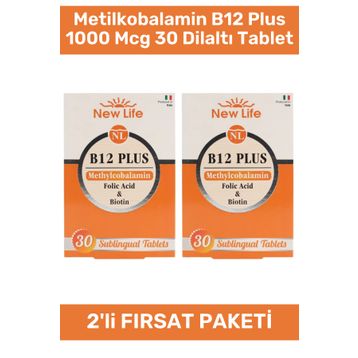 New Life B12 Plus Methylcobalamin 2x30 Dilaltı Tablet