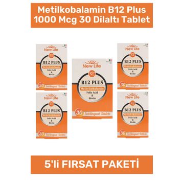 New Life B12 Plus Methylcobalamin 30 Dilaltı Tablet